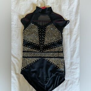 Girls Jazz Costume Rhinestone Leotard